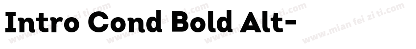 Intro Cond Bold Alt字体转换